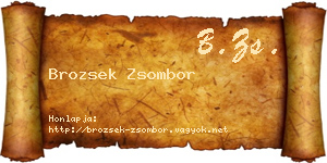 Brozsek Zsombor névjegykártya